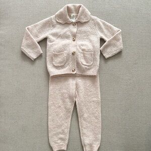 H&M Light Pink Knit Sweater & Pant Set